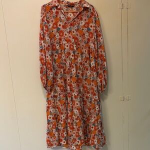 Vibrant Floral Midi Dress